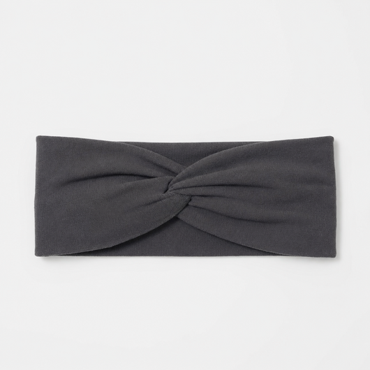 Weatherly Knit Headband in charcoal grey, product shot